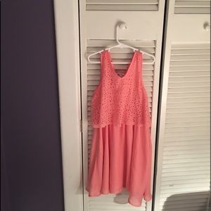 coral girls dress